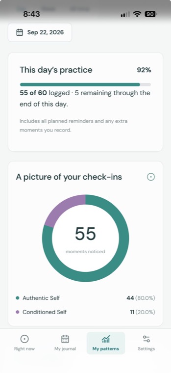 CheckInner: דפוסים והתקדמות לאורך זמן